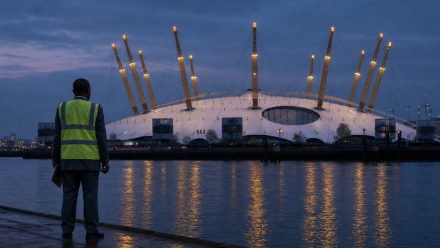 The dome at dusk with the auditor