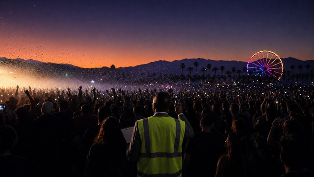 The auditor in the festival crowd at the drop