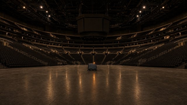 The empty arena at two in the morning
