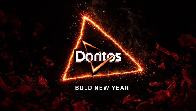 The Doritos triangle drawn by a burning fuse