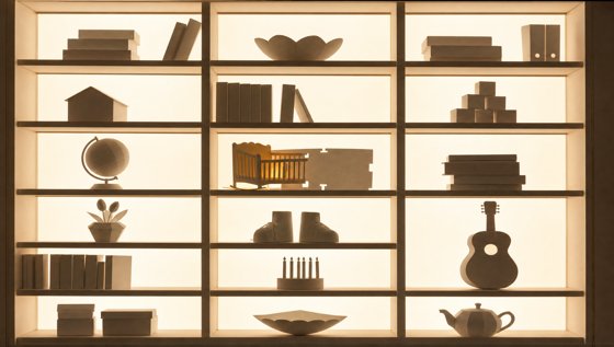 Board: shelf of folded futures