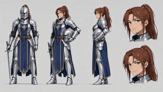 Mia model sheet