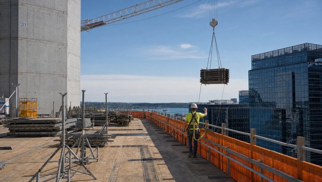 The deck edge and the hook